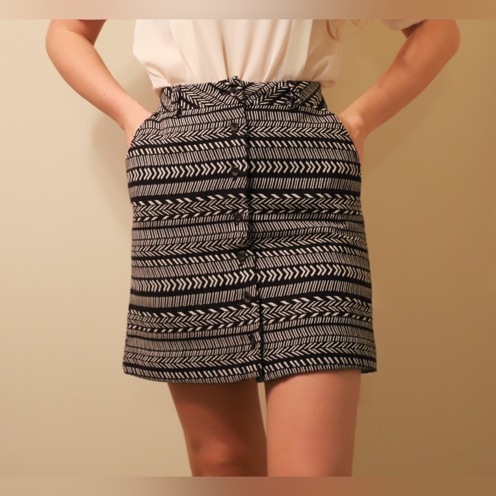 Anthropologie Button Front Skirt